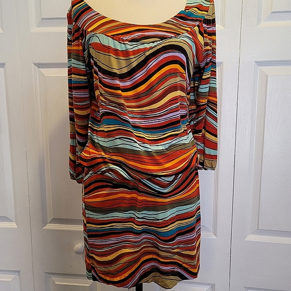 Long Sleeve Bunched Mini Dress